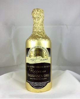 Riserva Olio extra vergine d'oliva - cultivar Taggiasca -  carta Oro bottiglia 500ml - Casa Bruna