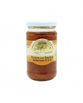 Salsa Riviera con Basilico Genovese Dop - barattolo 180g - Casa Bruna