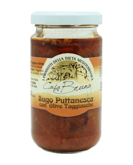 Salsa Puttanesca con olive, acciughe e capperi - barattolo 950g - Casa Bruna