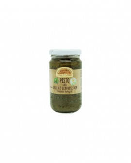 Pesto con basilico genovese Dop in olio extra vergine d'oliva BIOLOGICO - barattolo 80g - Casa Bruna